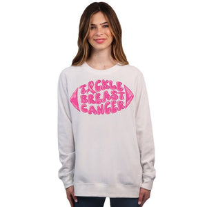 Simply Southern CANCER TACKLE BREAST CANCER Crew Shirt