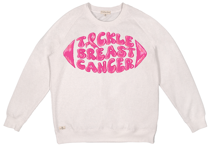 Simply Southern CANCER TACKLE BREAST CANCER Crew Shirt