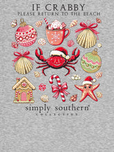 Load image into Gallery viewer, Simply Southern IF CRABBY PLEASE RETURN TO THE BEACH SANTA Short Sleeve T-Shirt