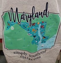 Load image into Gallery viewer, Simply Southern LS Maryland Block Letters TShirt