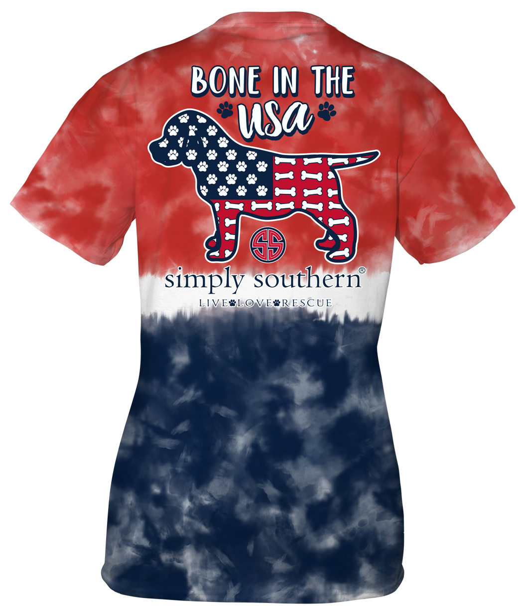 Bone Tie Dye Simply Southern Short Sleeve T-Shirt