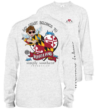 Load image into Gallery viewer, Simply Southern LONG SLEEVE T "My Heart Belongs to Maryland"
