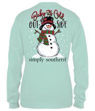 Load image into Gallery viewer, Simply Southern SNOWMAN BABY IT&#39;S COLD OUT- SIDE Long Sleeve T-Shirt
