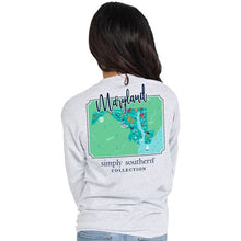 Load image into Gallery viewer, Simply Southern LS Maryland Block Letters TShirt
