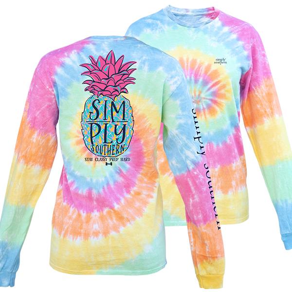 Simply Southern Pineapple Tie Dye Long Sleeve Shirt – Pam's Hallmark