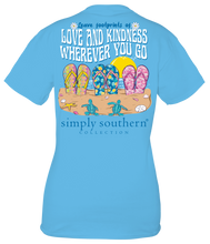 Load image into Gallery viewer, Simply Southern LEAVE FOOTPRINTS of LOVE AND KINDNESS Short Sleeve T-Shirt