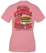 Load image into Gallery viewer, Simply Southern THIS GIRL RUNS ON FRIED CHICKEN &amp; SWEET TEA Short Sleeve
