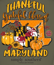 Load image into Gallery viewer, MARYLAND THANKFUL Tervis-Simply Southern Stainless 20oz. Travel Cup
