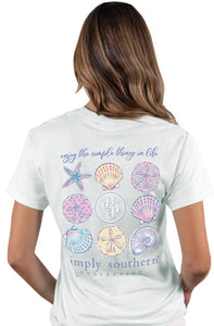 Simply Southern ENJOY THE SIMPLE THINGS IN LIFE SEA SHELLS Short Sleeve T-Shirt