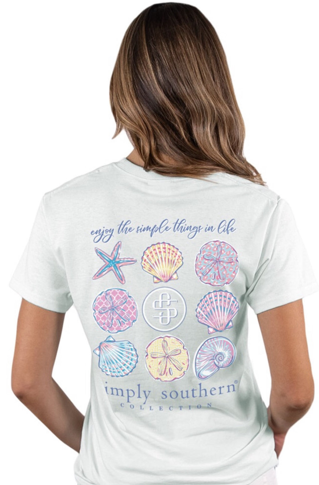 Simply Southern ENJOY THE SIMPLE THINGS IN LIFE SEA SHELLS Short Sleeve T-Shirt
