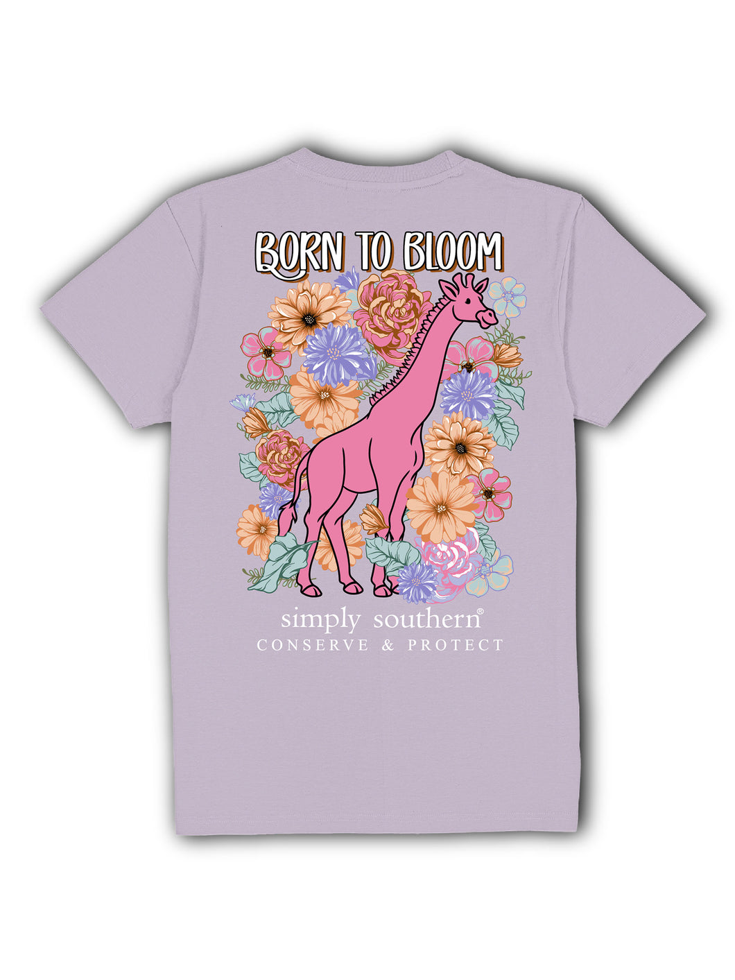 Simply Southern TRACKING BORN TO BLOOM Short Sleeve T-Shirt