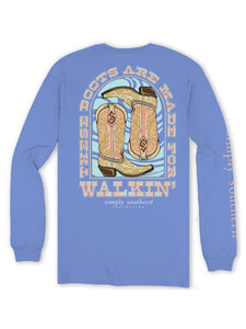 Simply Southern WALKING THESE BOOTS ARE MADE FOR WALKIN' Long Sleeve T-Shirt