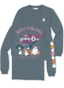 "West Virginia Ghost Tours" Long Sleeve T-Shirt Simply Southern
