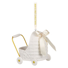 Load image into Gallery viewer, Baby&#39;s First Christmas Pram 2024 Porcelain Ornament
