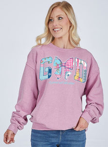 Simply Southern GOD IS GOOD ALL THE TIME Crew Long Sleeve Pull Over