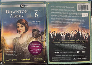 DOWNTON ABBEY SEASON 6 THE FINAL SEASON 3 Disc Set
