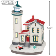 Load image into Gallery viewer, Holiday Lighthouse 2023 Ornament With Light
