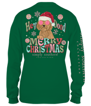 Load image into Gallery viewer, Simply Southern HEY DOOD MERRY CHRISTMAS Long Sleeve T-Shirt

