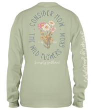 Load image into Gallery viewer, Simply Southern FLOWER--CONSIDER HOW THE WILDFLOWERS Long Sleeve T-Shirt
