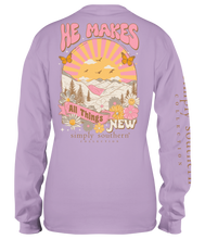 Load image into Gallery viewer, Simply Southern HE MAKES ALL THINGS NEW Long Sleeve T-Shirt
