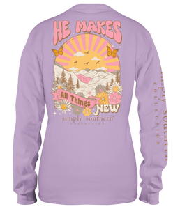 Simply Southern HE MAKES ALL THINGS NEW Long Sleeve T-Shirt