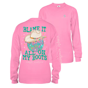 Simply Southern BLAME IT ALL ON MY ROOTS Long Sleeve T-Shirt
