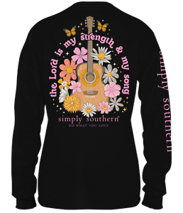 Simply Southern SONG THE LORD IS MY STRENGTH Long Sleeve T-Shirt