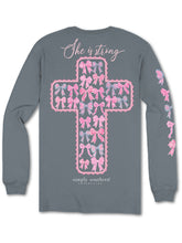 Load image into Gallery viewer, Simply Southern STONG--SHE IS STRONG Long Sleeve T-Shirt
