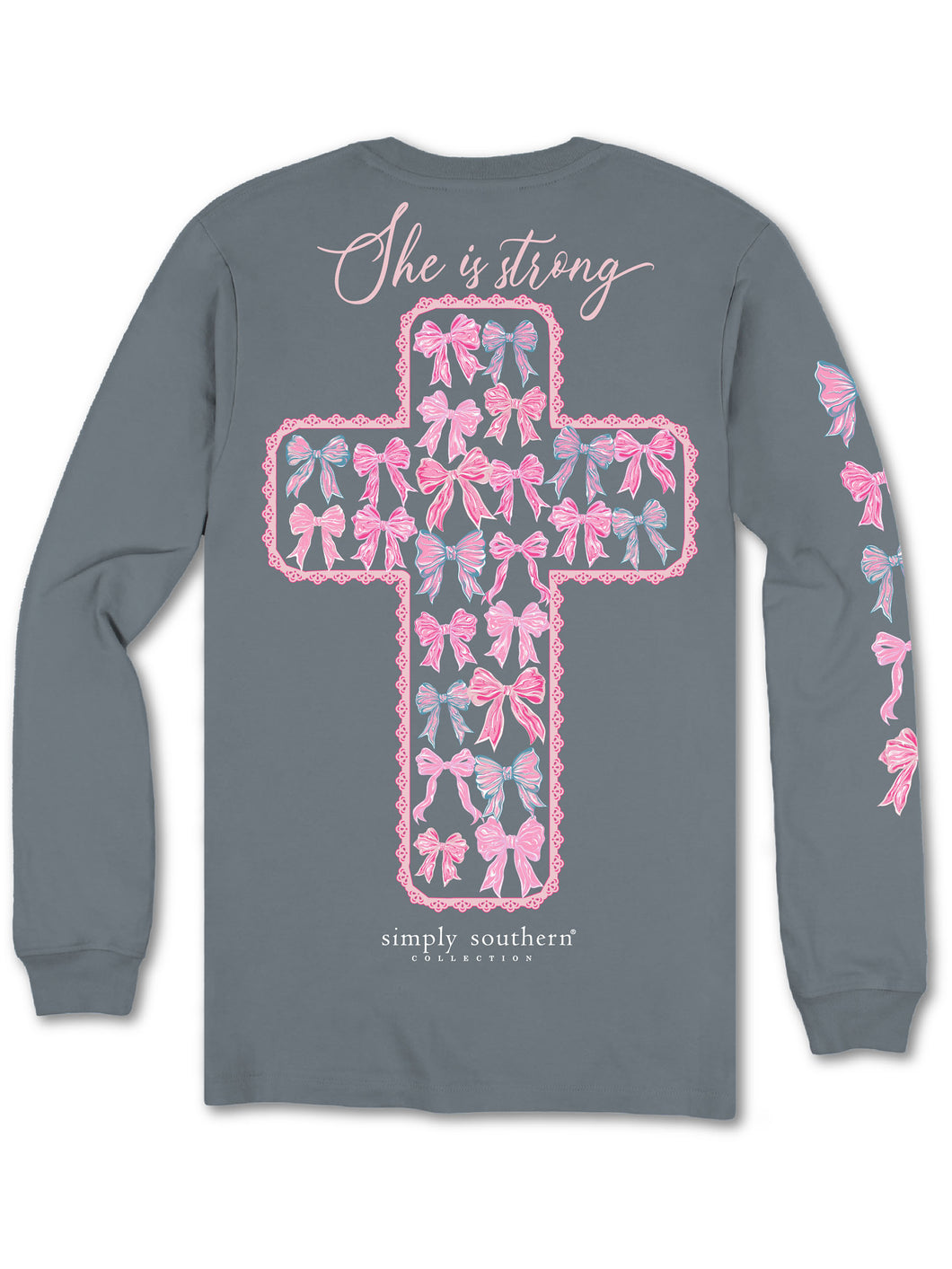 Simply Southern STONG--SHE IS STRONG Long Sleeve T-Shirt