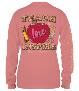 Simply Southern TEACH LOVE INSPIRE Long Sleeve T-Shirt