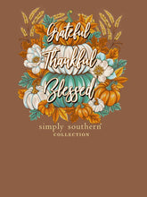 Load image into Gallery viewer, Simply Southern GRATEFUL THANKFUL BLESSED Long Sleeve T-Shirt
