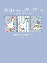Load image into Gallery viewer, Simply Southern WALKING BY FAITH TRIPPING CONSTANTLY Short Sleeve T-Shirt
