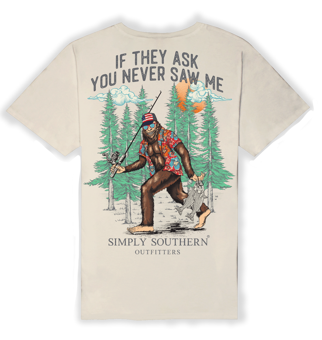 Simply Southern BIGFOOT IF YOU ASK YOU NEVER SAW ME Short Sleeve T-Shirt