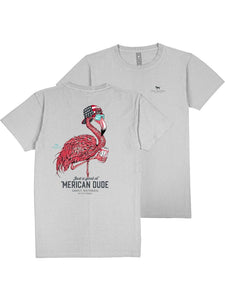 Simply Southern JUSTA GOOD OL' 'MERICAN DUE FLAMINGO Men's Short Sleeve T-Shirt