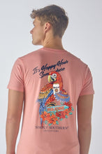 Load image into Gallery viewer, Simply Southern IT&#39;S HAPPY HOUR SOMEWHERE PARROT Men&#39;s Short Sleeve T-Shirt
