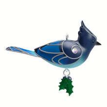 Load image into Gallery viewer, Mini Steller&#39;s Jay Ornament, 0.78&quot;
