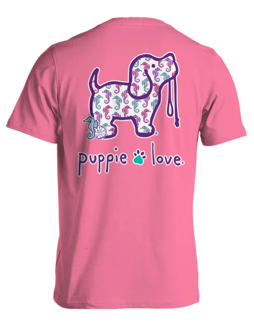 Puppie Love SEAHORSE PATTERN PUP Short Sleeve T-Shirt