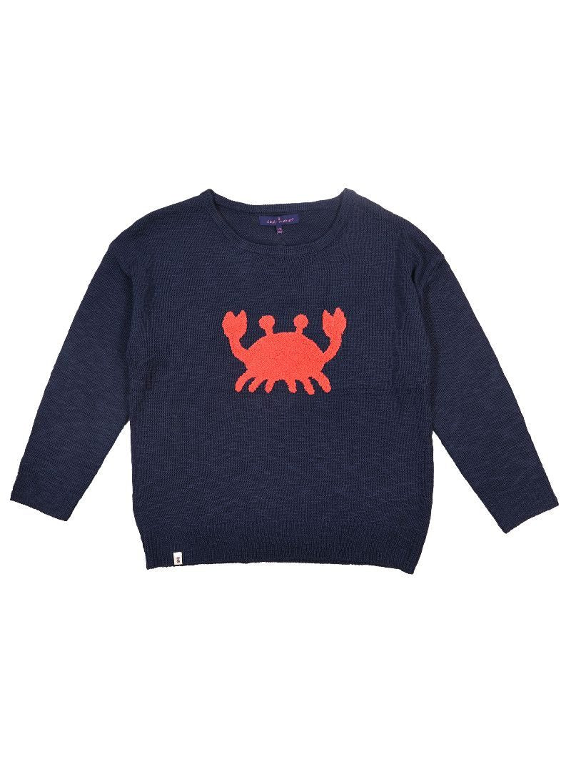 Simply Southern CRAB NAVY SWEATER Long Sleeve