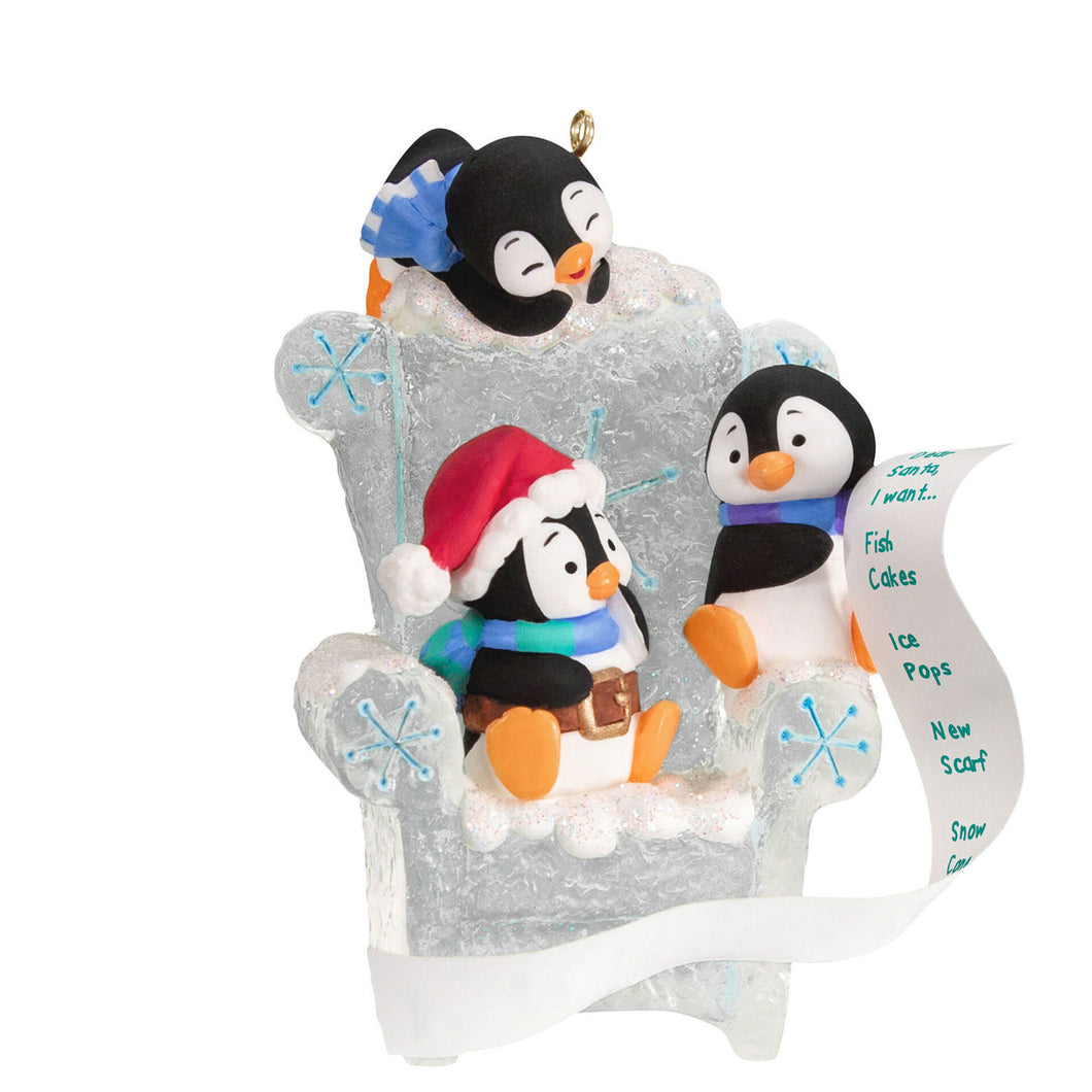Long Letter to Santa Penguin Ornament