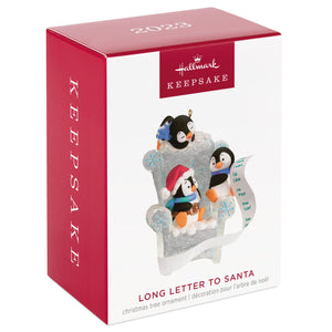 Long Letter to Santa Penguin Ornament