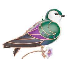 Load image into Gallery viewer, The Beauty of Birds Violet-Green Swallow Ornament
