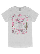 Load image into Gallery viewer, Simply Southern RAISIN&#39; HELL Short Sleeve T-Shirt FRONT DESIGN
