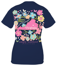 Load image into Gallery viewer, Simply Southern MY HEART BELONGS TO VIRGINIA Short Sleeve T-Shirt
