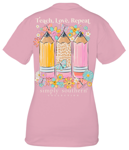 Simply Southern TEACH LOVE REPEAT Short Sleeve T-Shirt