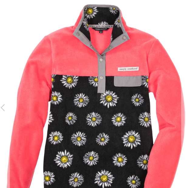 Simply Southern SIMPLY FLEECE DAISY PULL OVER