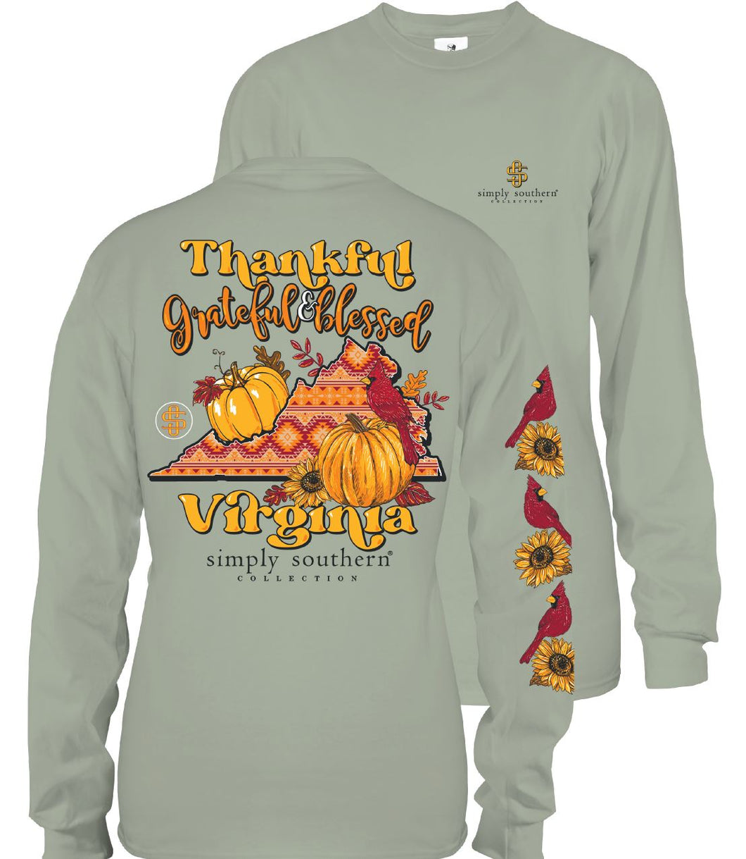 ***PREORDER*** OCTOBER ARRIVAL VIRGINIA THANKFUL Long Sleeve T-shirt
