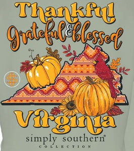 Simply Southern Special Edition VIRGINIA THANKFUL Long Sleeve T-shirt