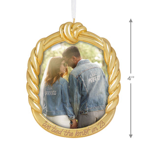 We Tied the Knot! 2023 Metal Photo Frame Ornament