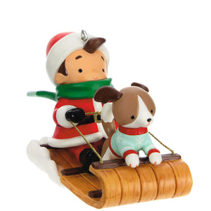 Young Santa Ornament