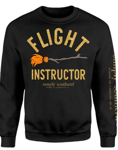 Simply Southern FLIGHT INSTRUCTOR Long Sleeve Crew Sweatshirt